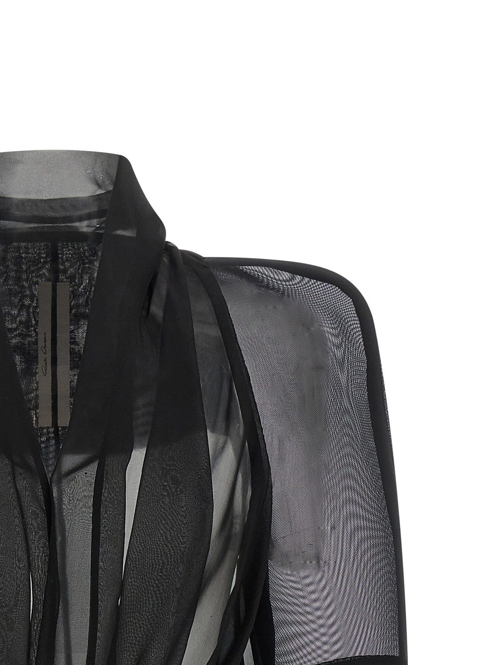 Black Silk Full-Length Jacket