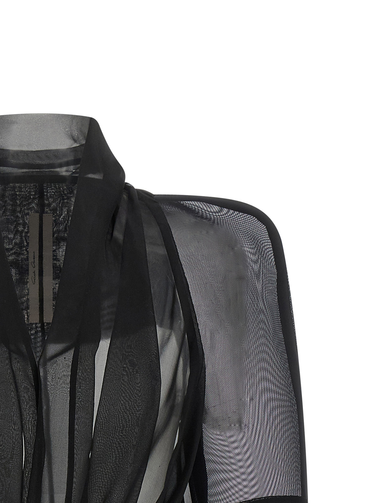 Black Silk Full-Length Jacket