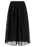 Black Cotton Mini Skirt