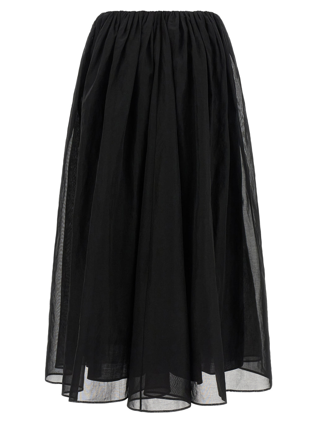 Black Cotton Mini Skirt