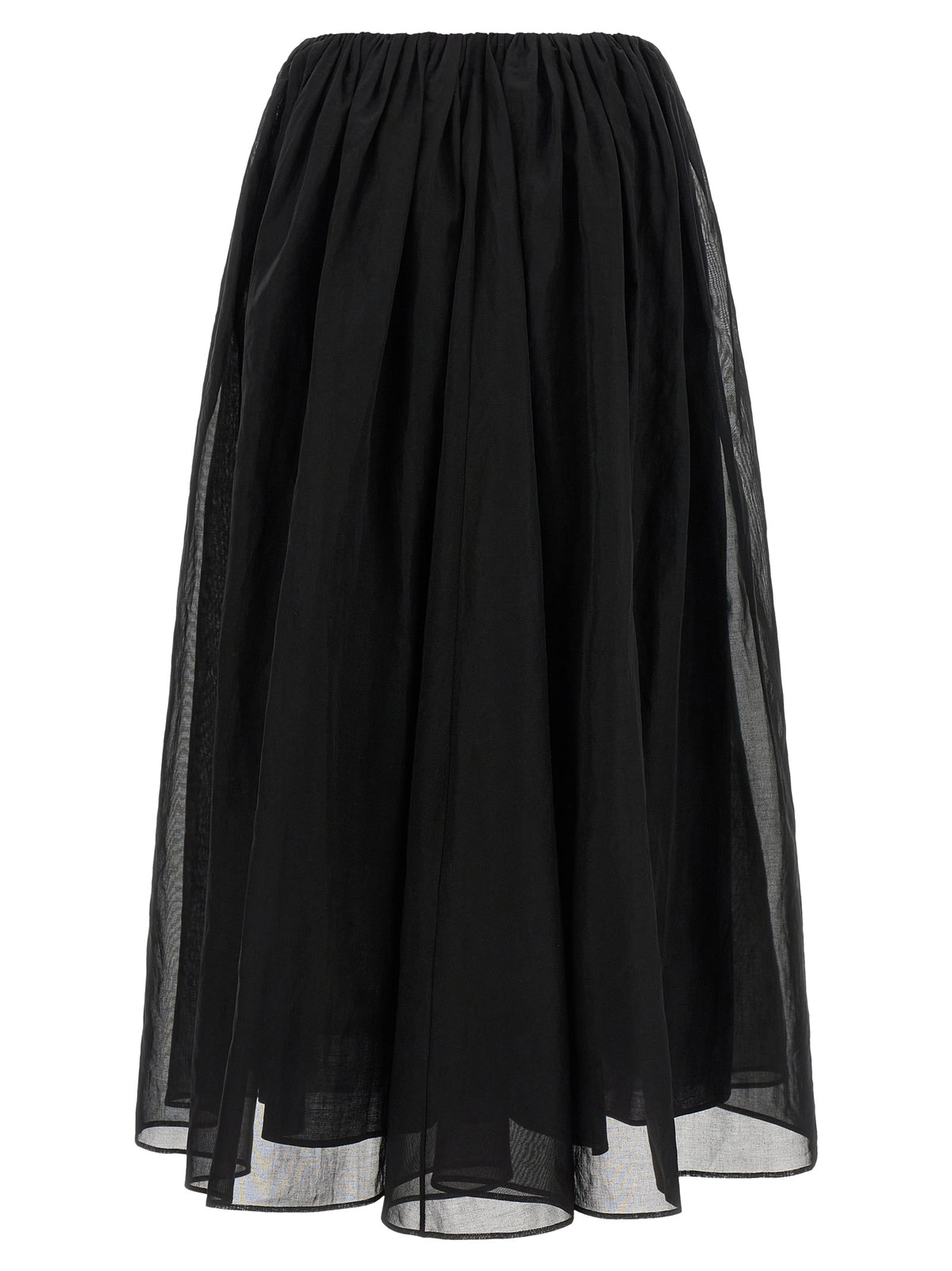 Black Cotton Mini Skirt