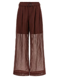 Bordeaux Cotton Flared Pants