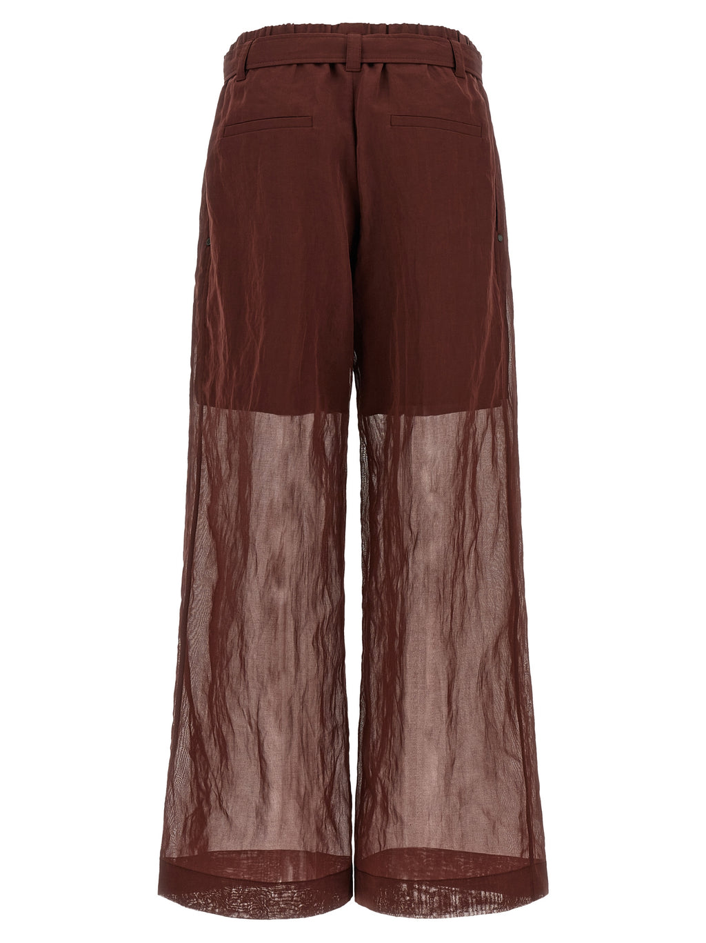 Bordeaux Cotton Flared Pants