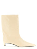 Beige Calfskin Ankle Boots