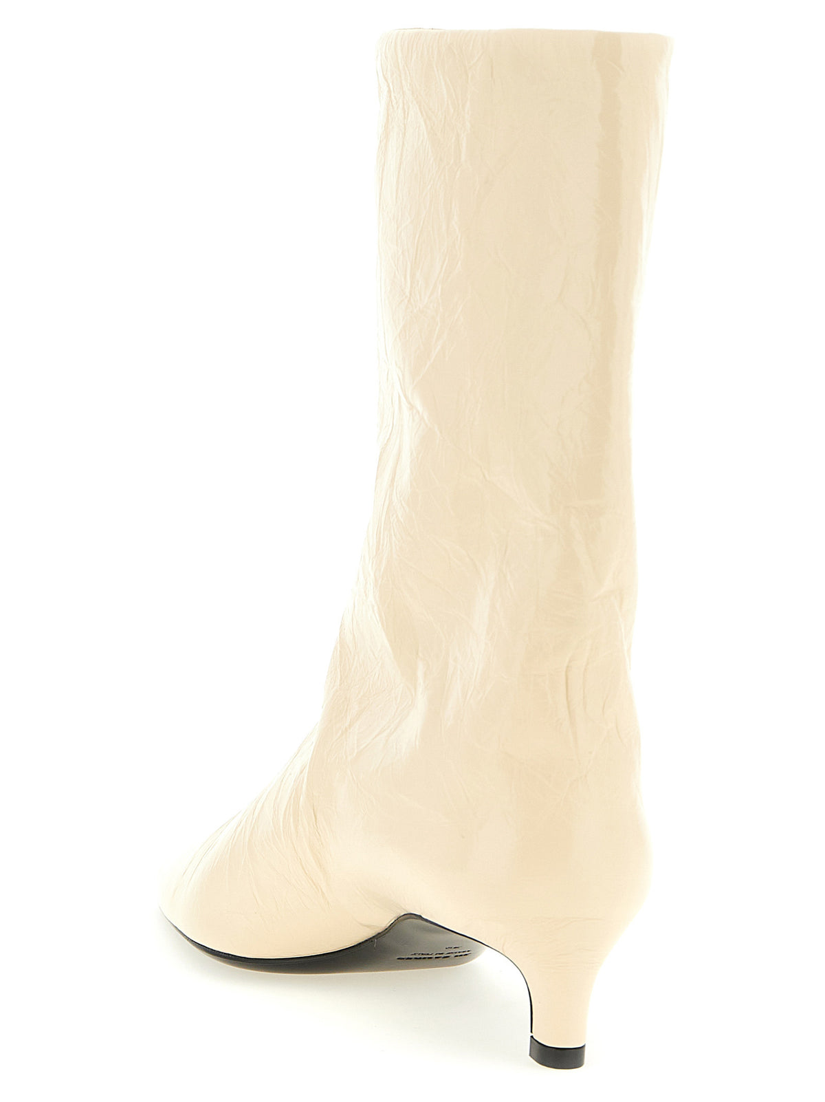 Beige Calfskin Ankle Boots