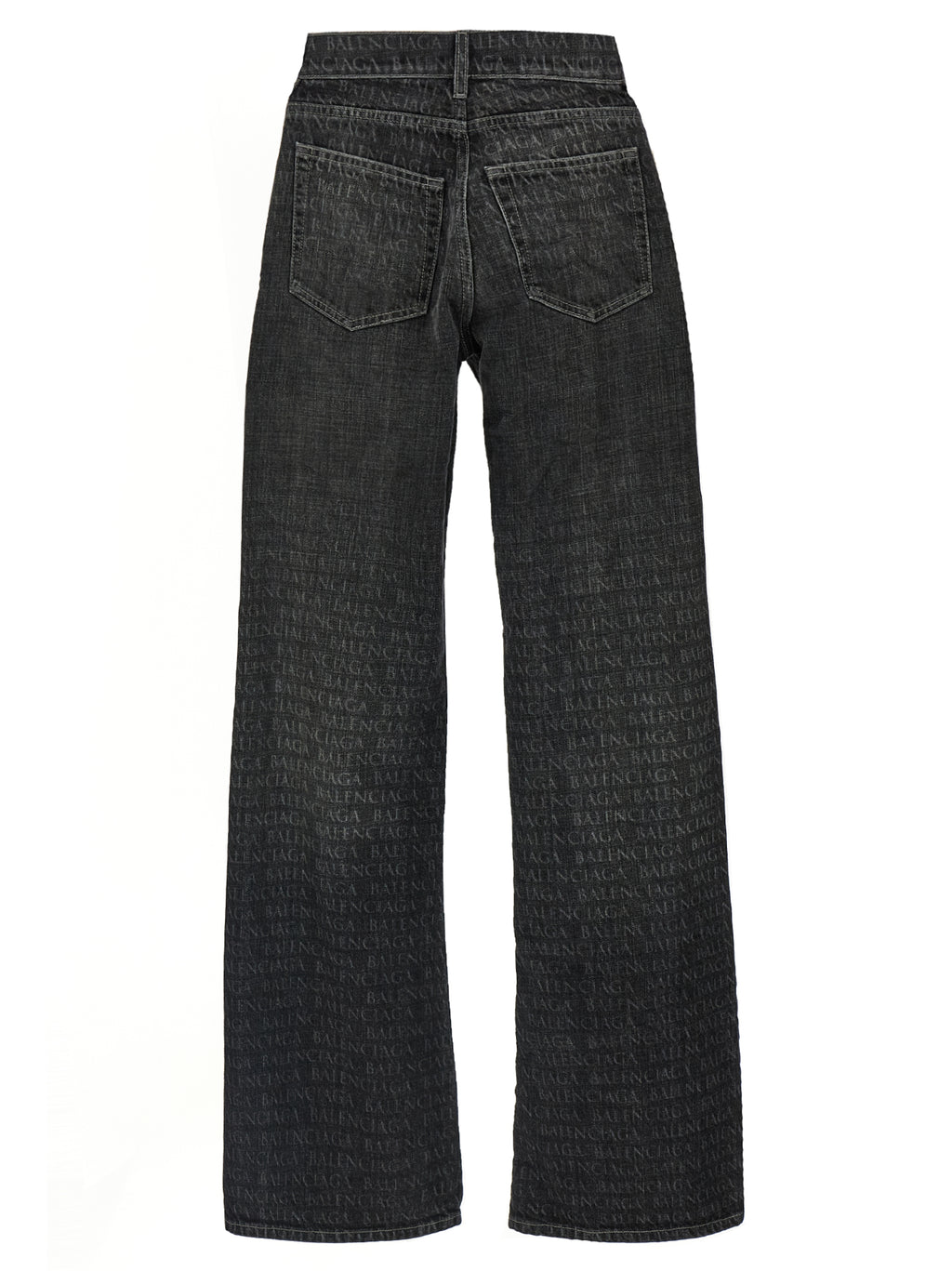 Black Cotton Flared Jeans