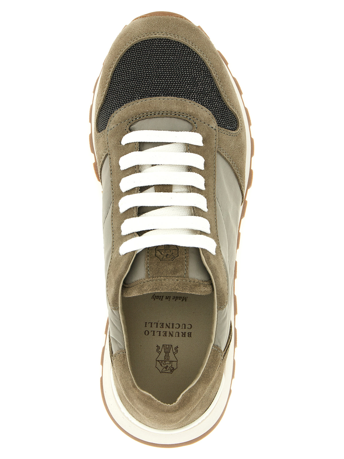 Bicolor Polyester Athletic Sneakers