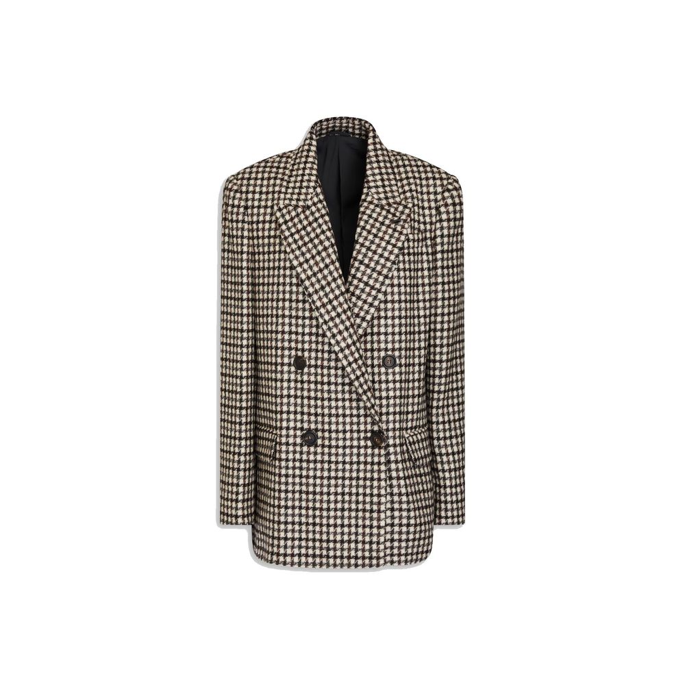 Brown Alpaca Leather Blazer