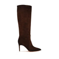 Brown Calf Leather Bos Taurus High Heel Boots