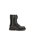 Black Calf Leather Bos Taurus Lace-Up Boots