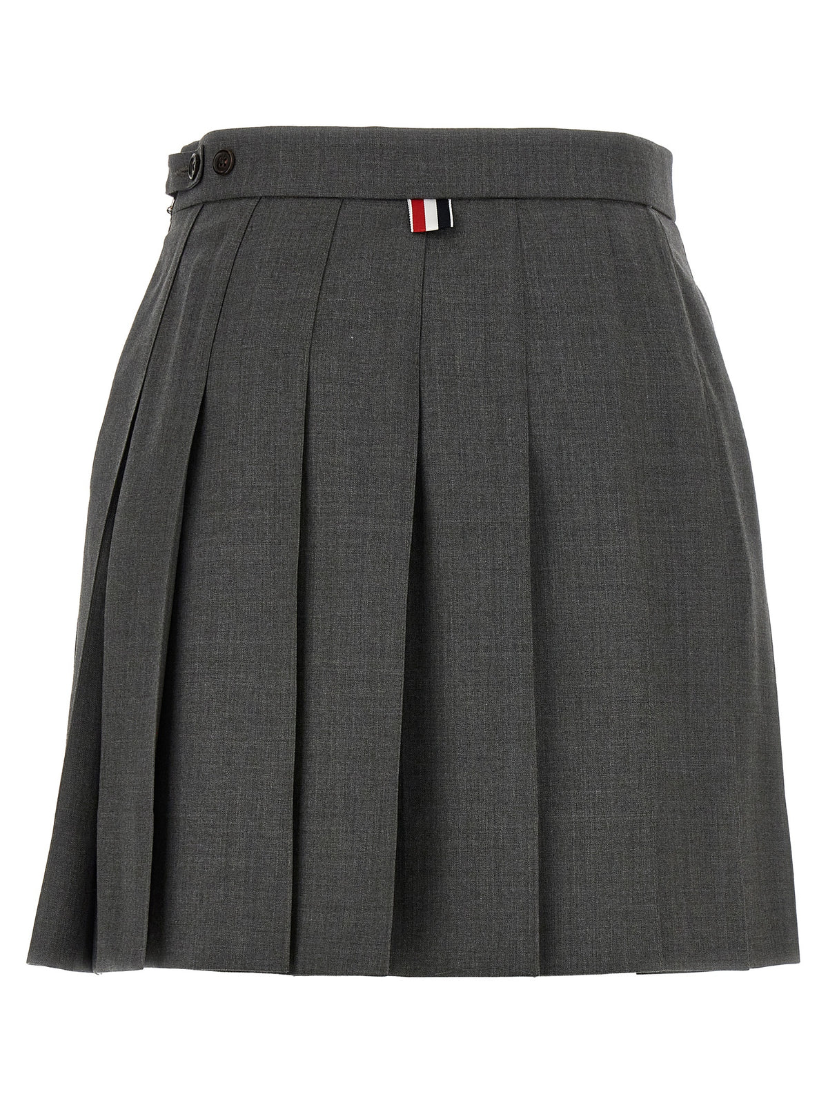Gray Wool Long Skirt