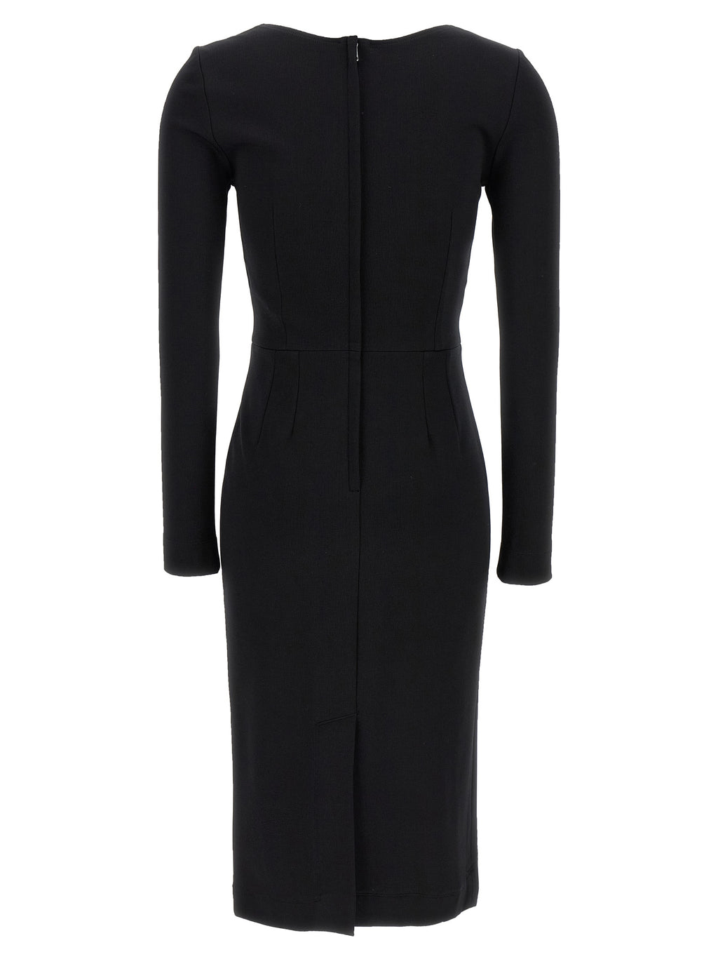 Black Viscose Midi Dress