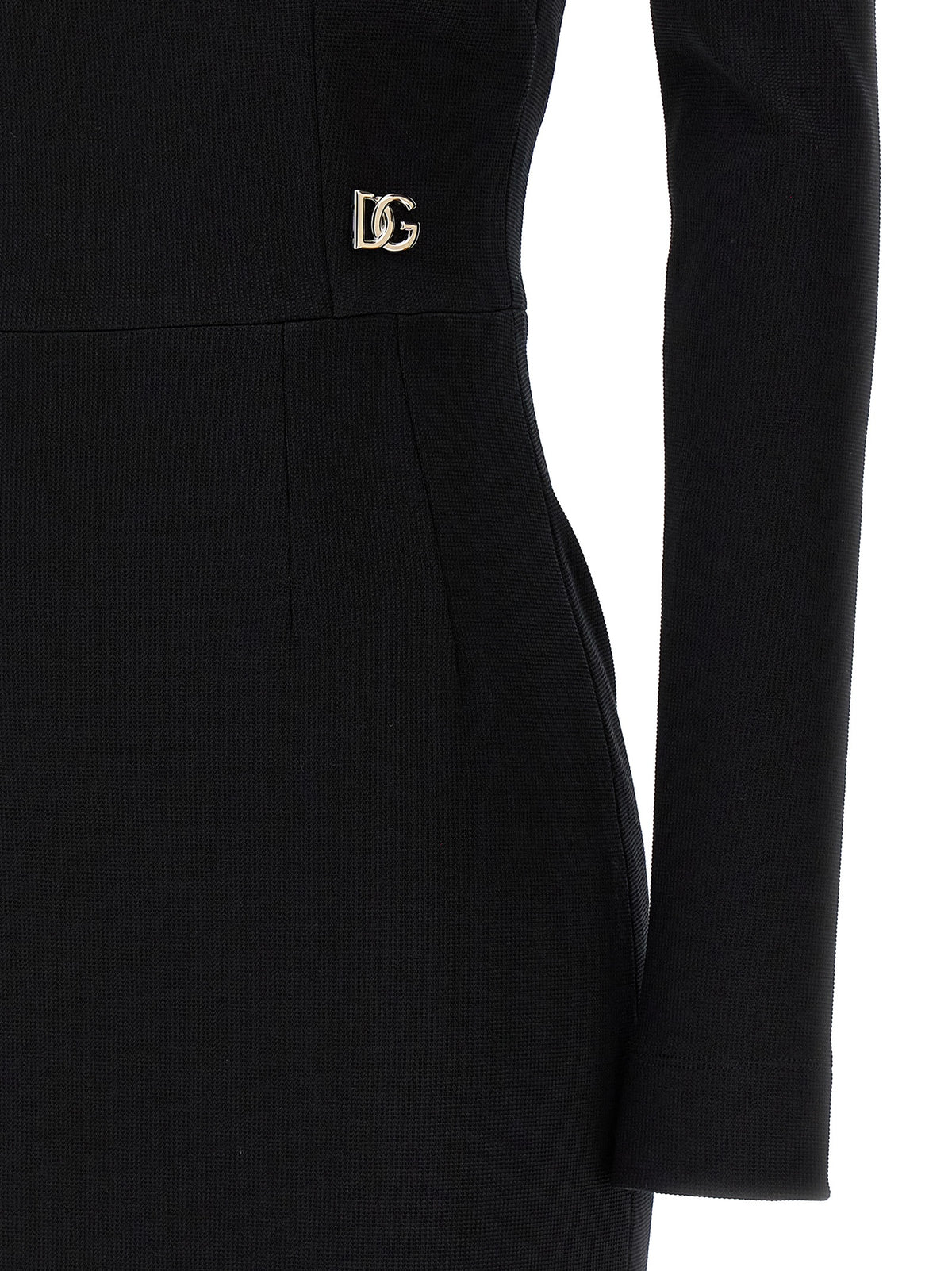 Black Viscose Midi Dress