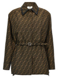 Brown Polyester Leather Jacket
