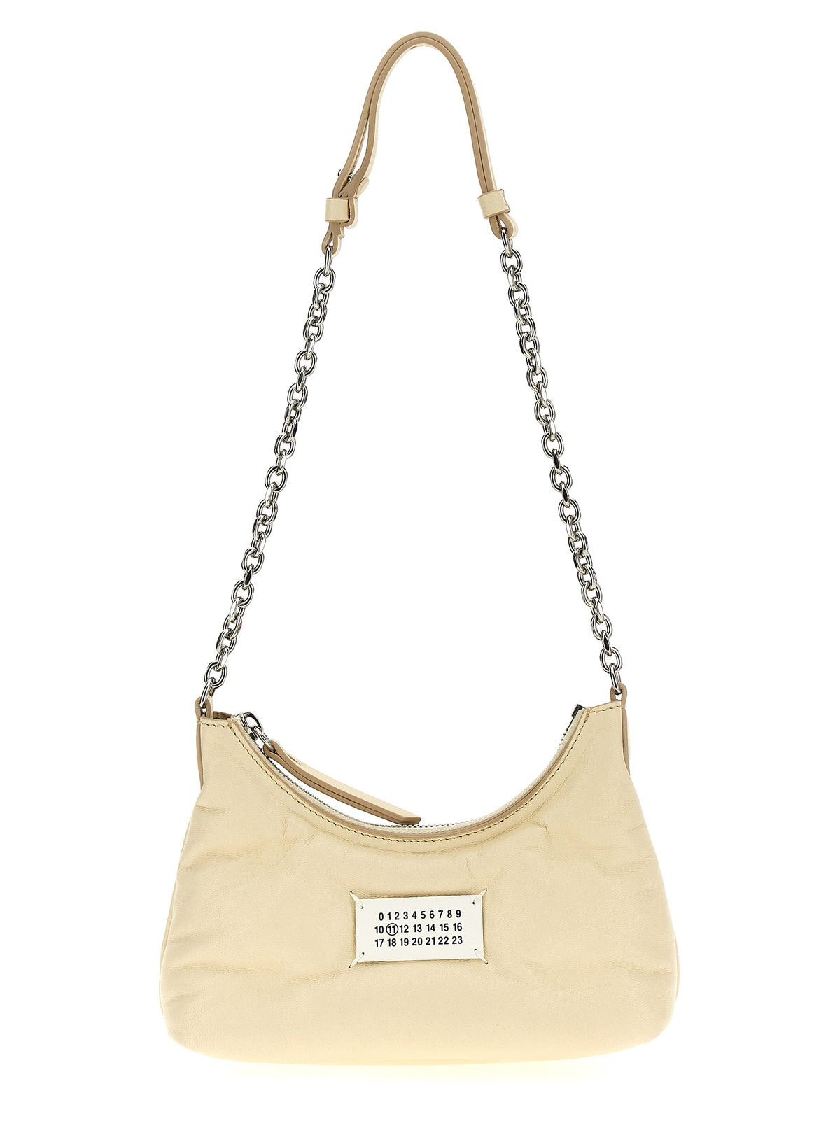 White Lamb Leather Shoulder Bag