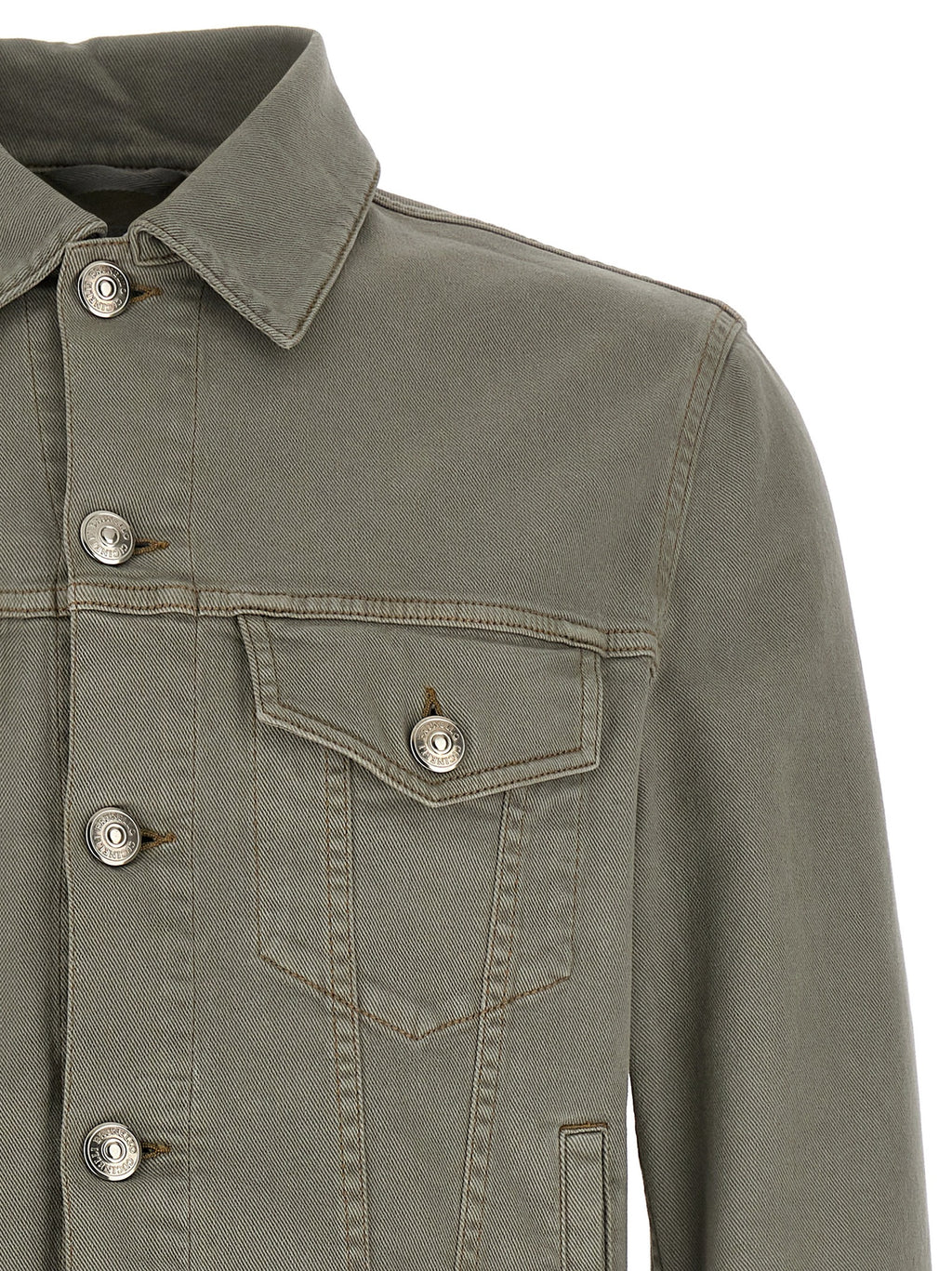 Gray Cotton Denim Jacket