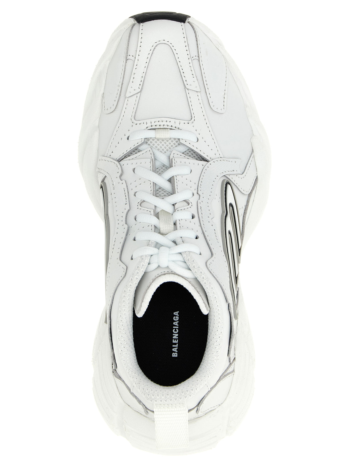 White Cowhide Athletic Sneakers
