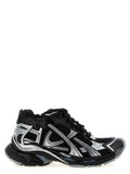 Black Polyethylene Athletic Sneakers