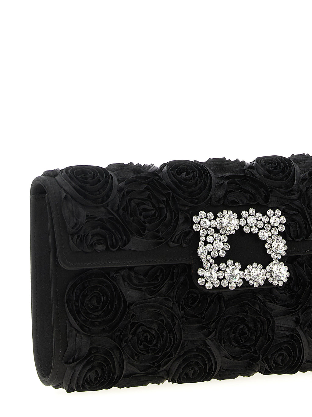 Black Viscose Clutch Bag