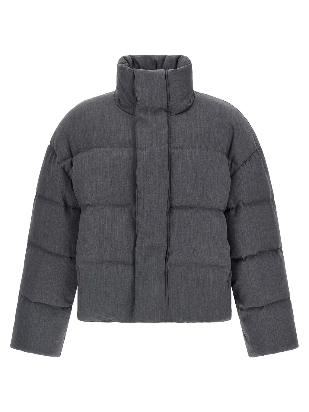 Gray Wool Full-Length Jacket