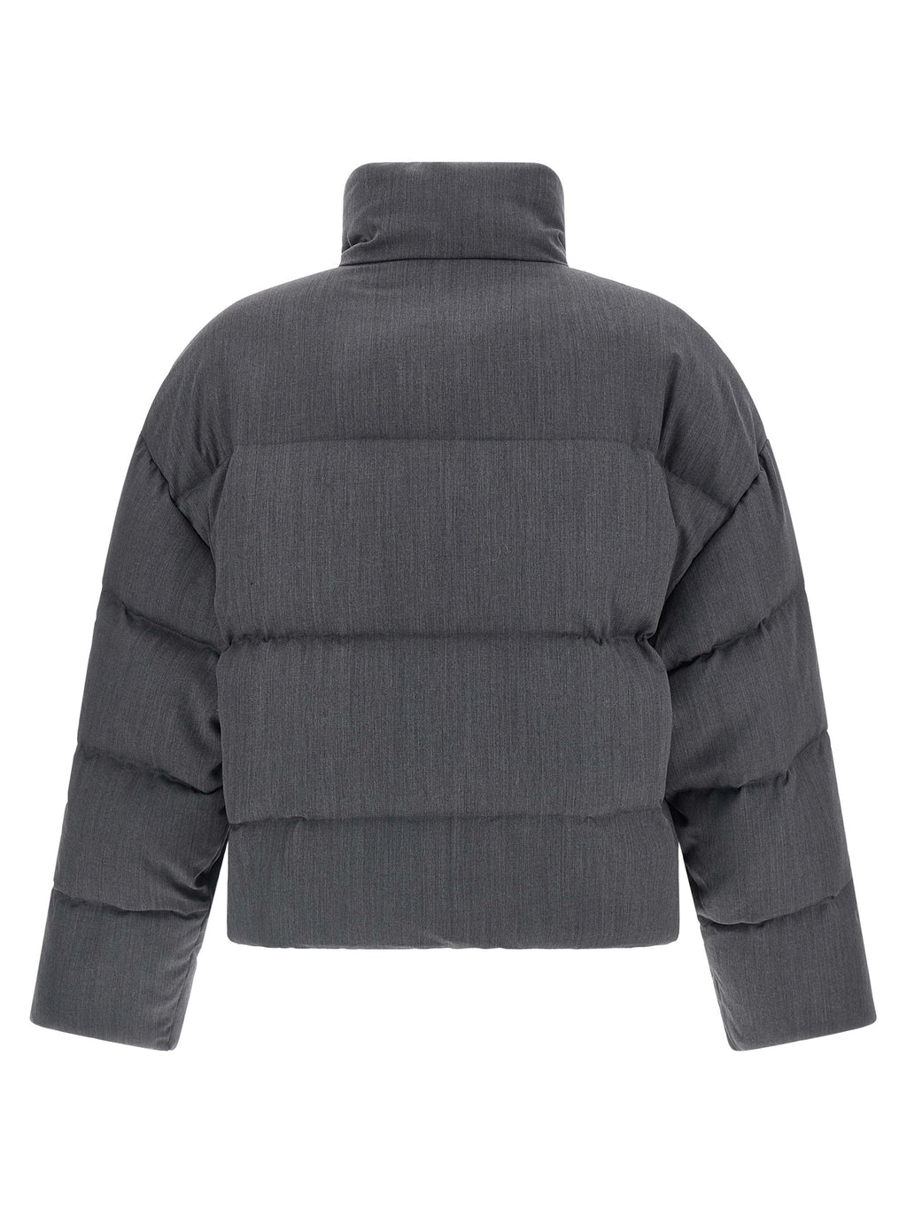 Gray Wool Full-Length Jacket