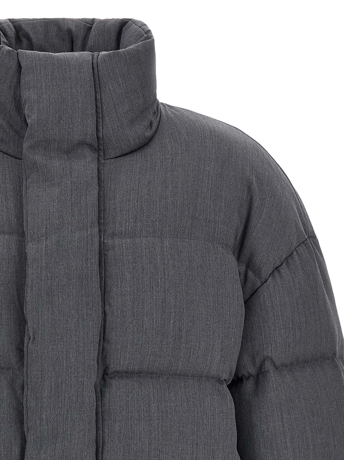 Gray Wool Full-Length Jacket