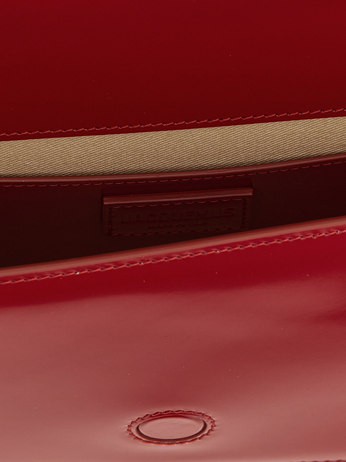 Red Calfskin Shoulder Bag
