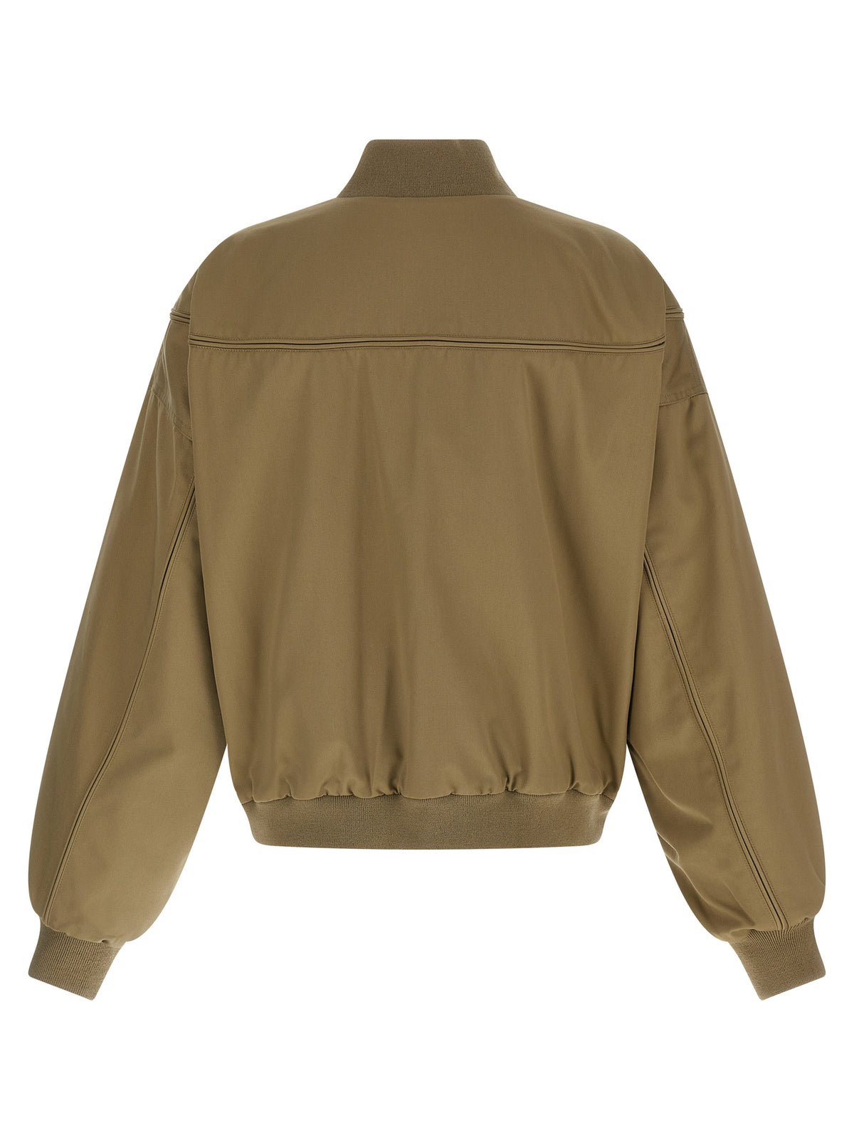 Beige Polyester Bomber