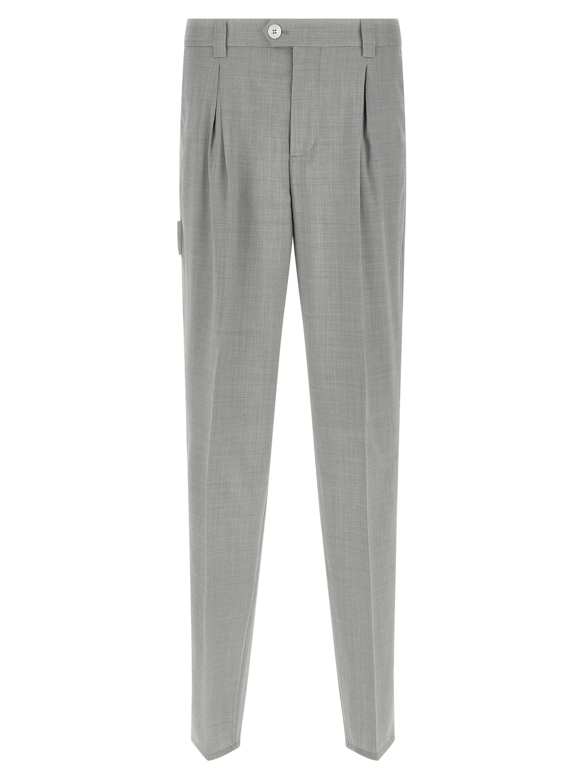 Gray Virgin Wool Dress Pants