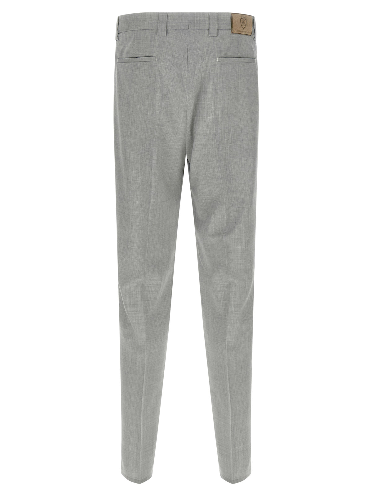 Gray Virgin Wool Dress Pants