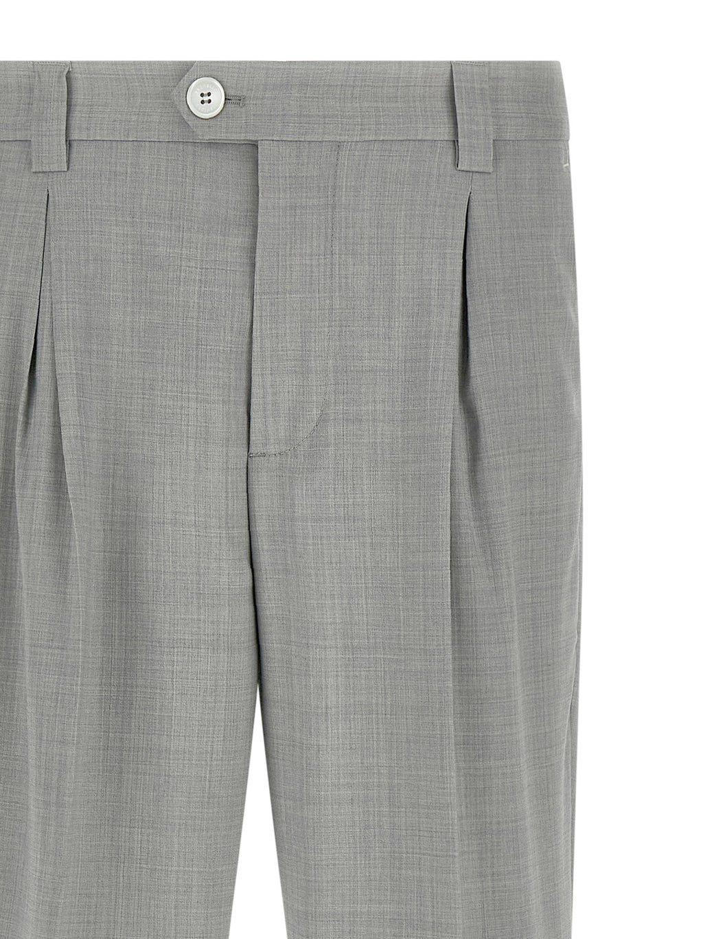 Gray Virgin Wool Dress Pants