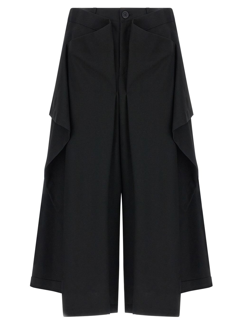 Black Wool Casual Pants