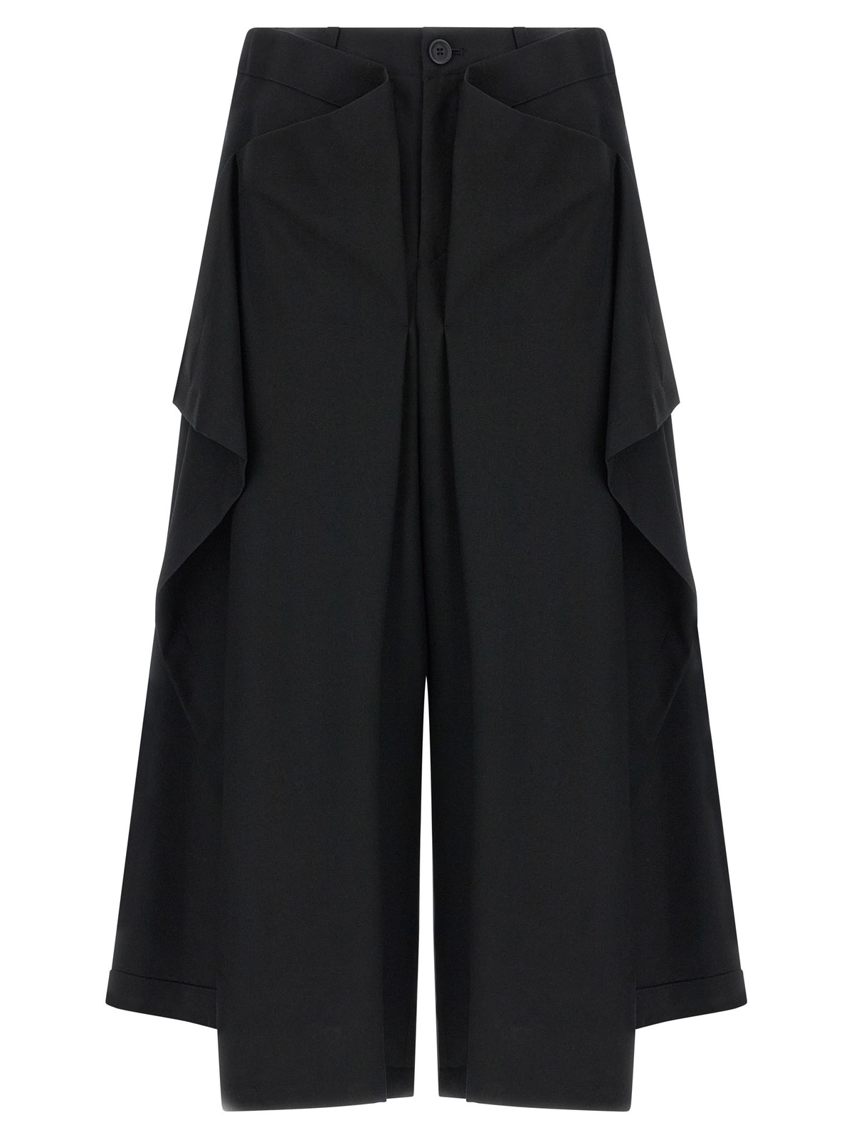 Black Wool Casual Pants
