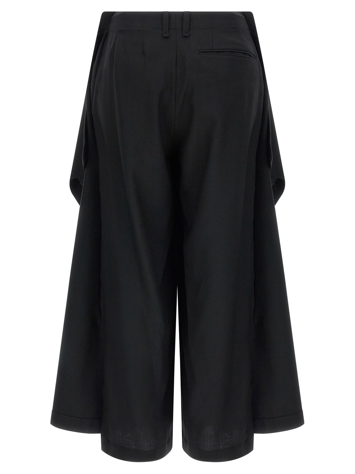 Black Wool Casual Pants