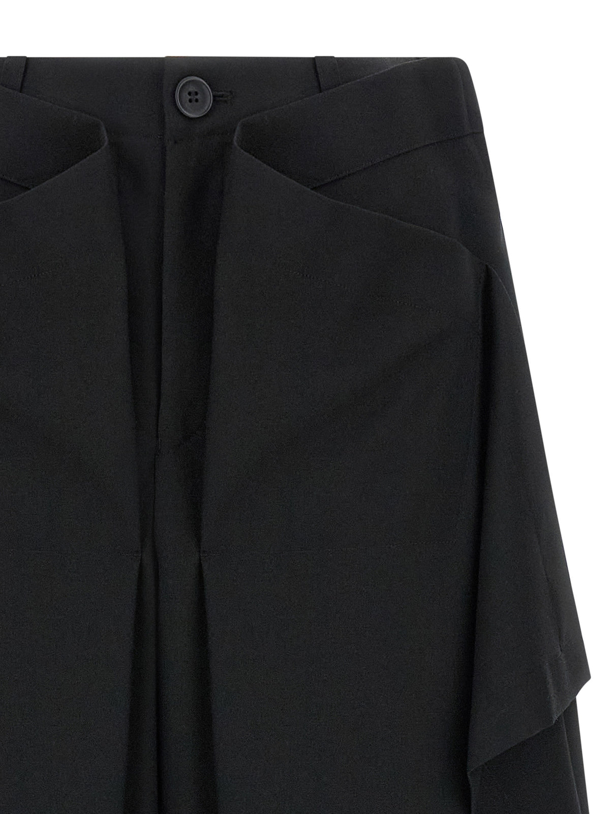 Black Wool Casual Pants