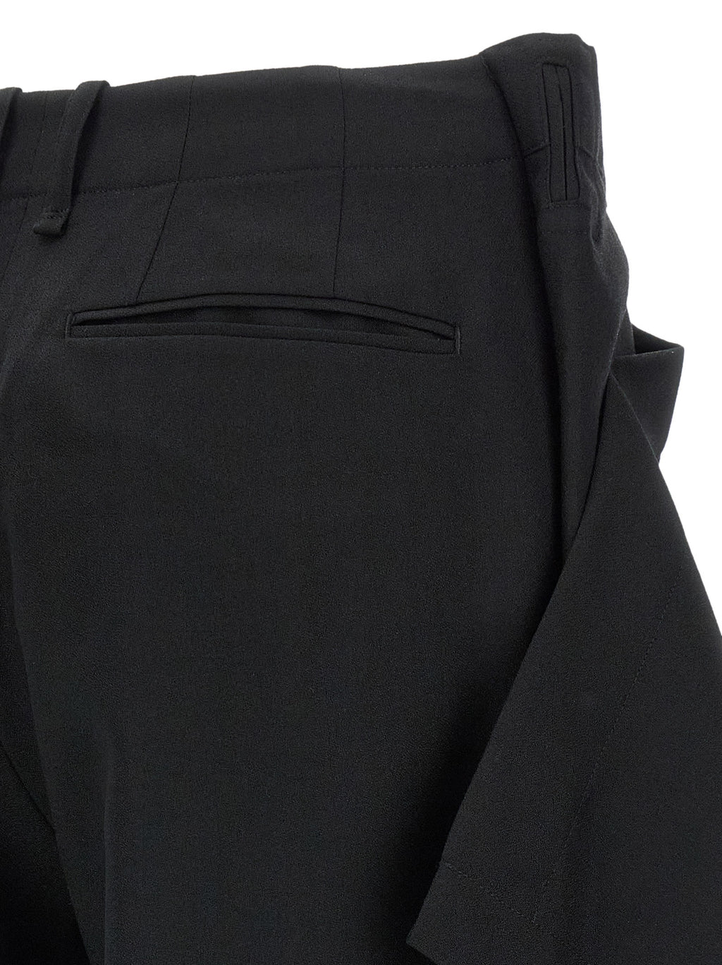 Black Wool Casual Pants