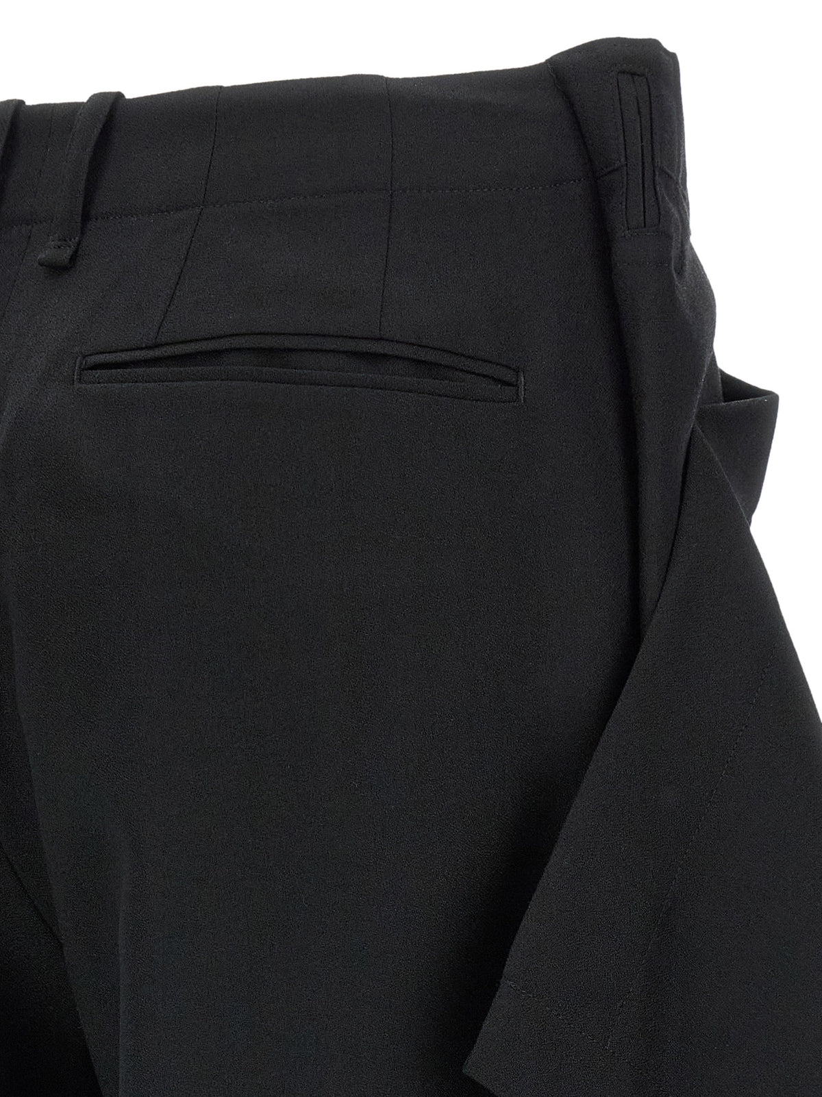 Black Wool Casual Pants