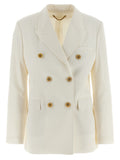 White Polyester Blazer