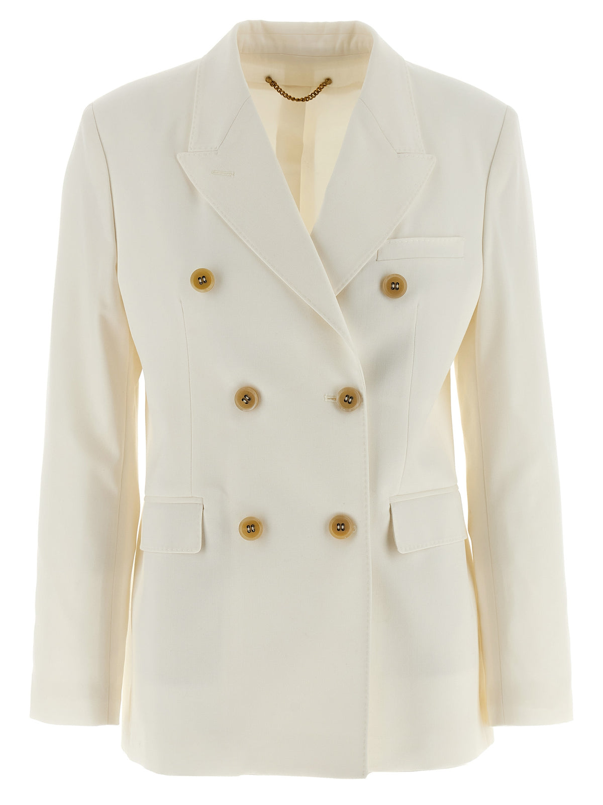White Polyester Blazer
