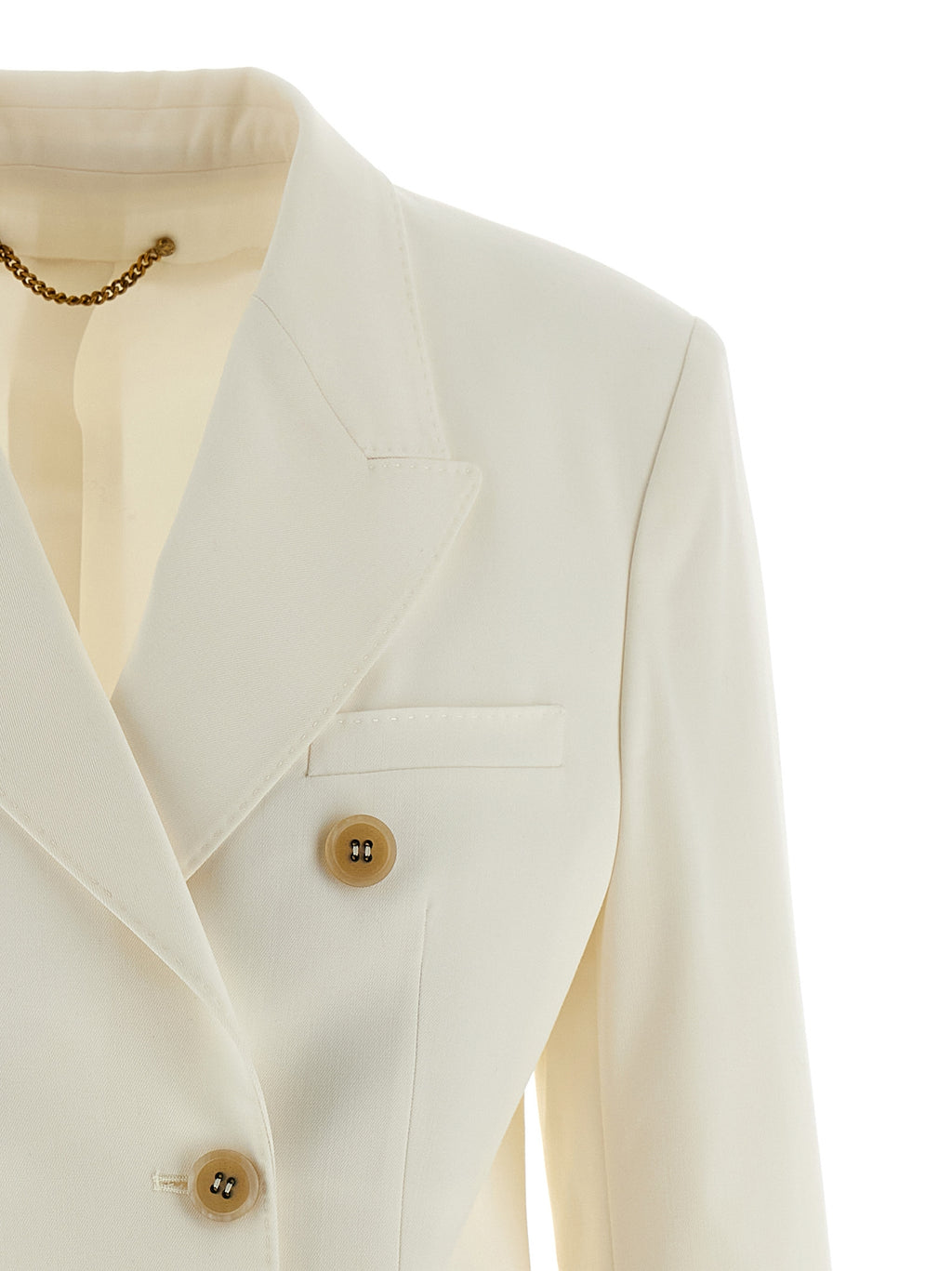 White Polyester Blazer