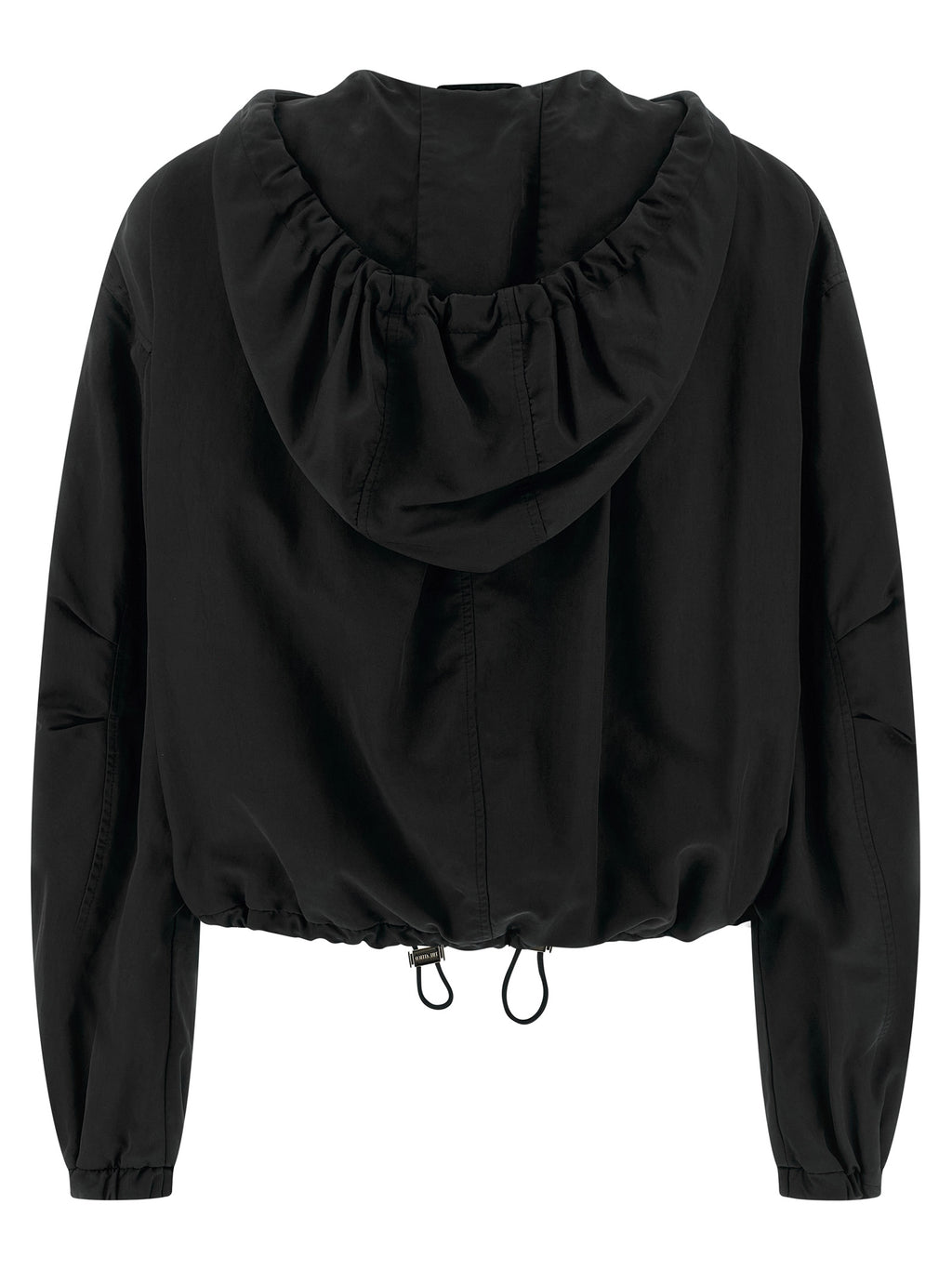 Black Polyester Bomber
