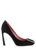 Black Viscose High Heel Pumps