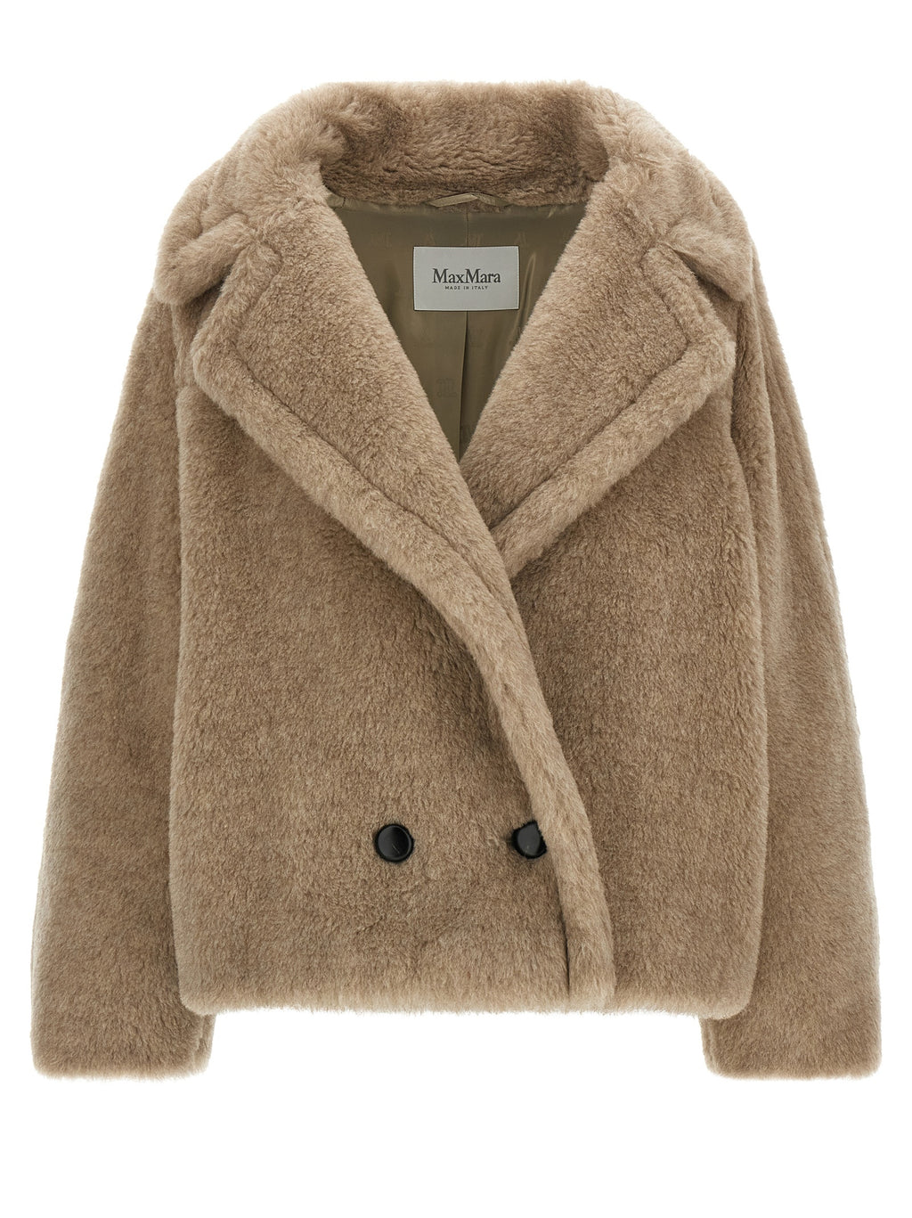 Beige Alpaca Leather Coat