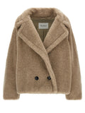 Beige Alpaca Leather Coat