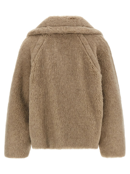 Beige Alpaca Leather Coat
