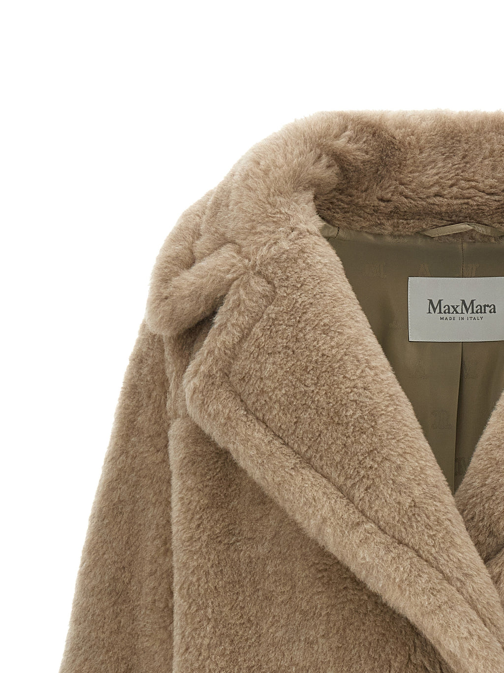 Beige Alpaca Leather Coat