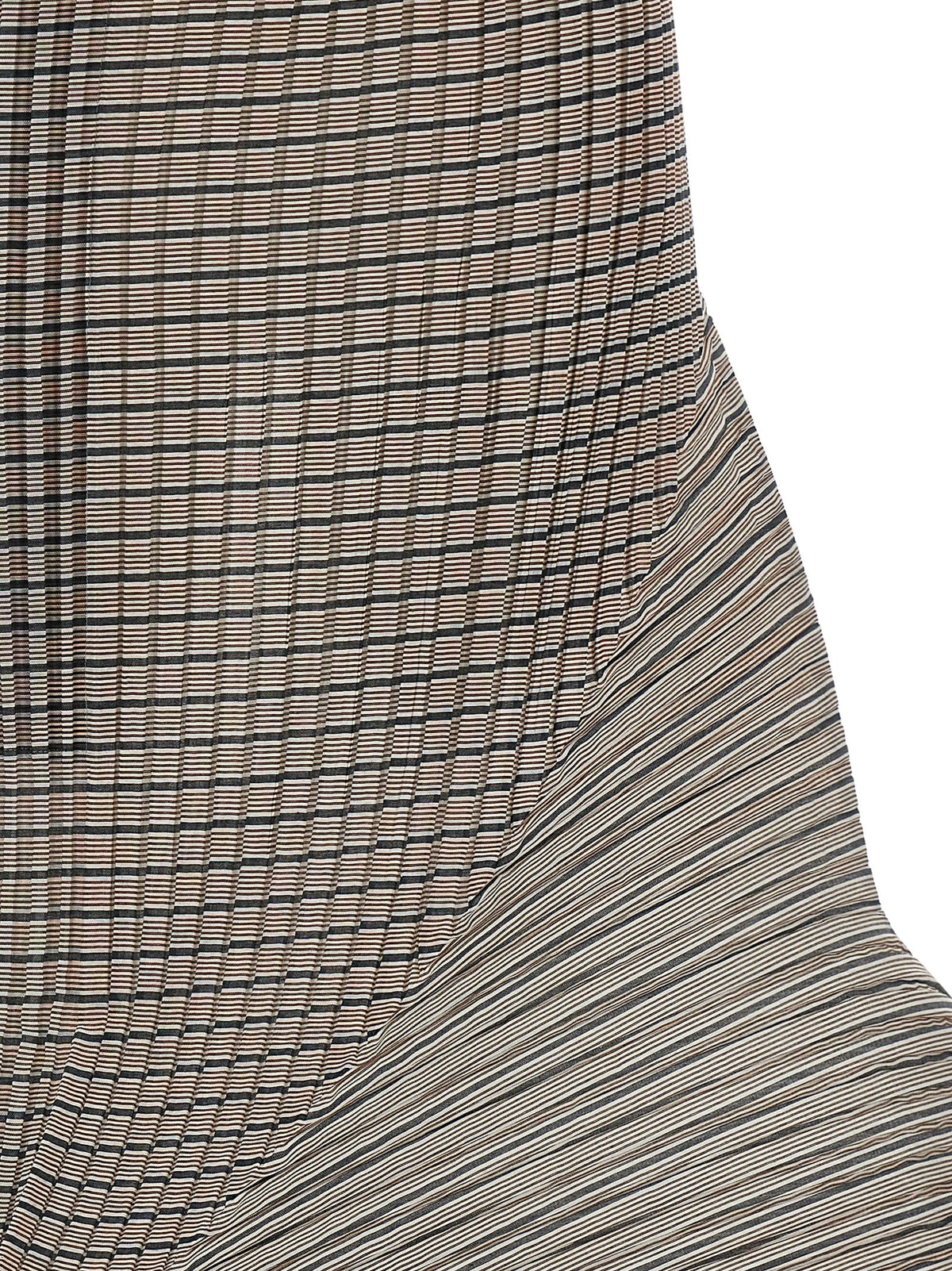 Brown Polyester Mini Skirt