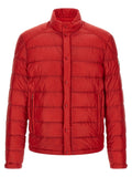 Red Polyamide Full-Length Jacket