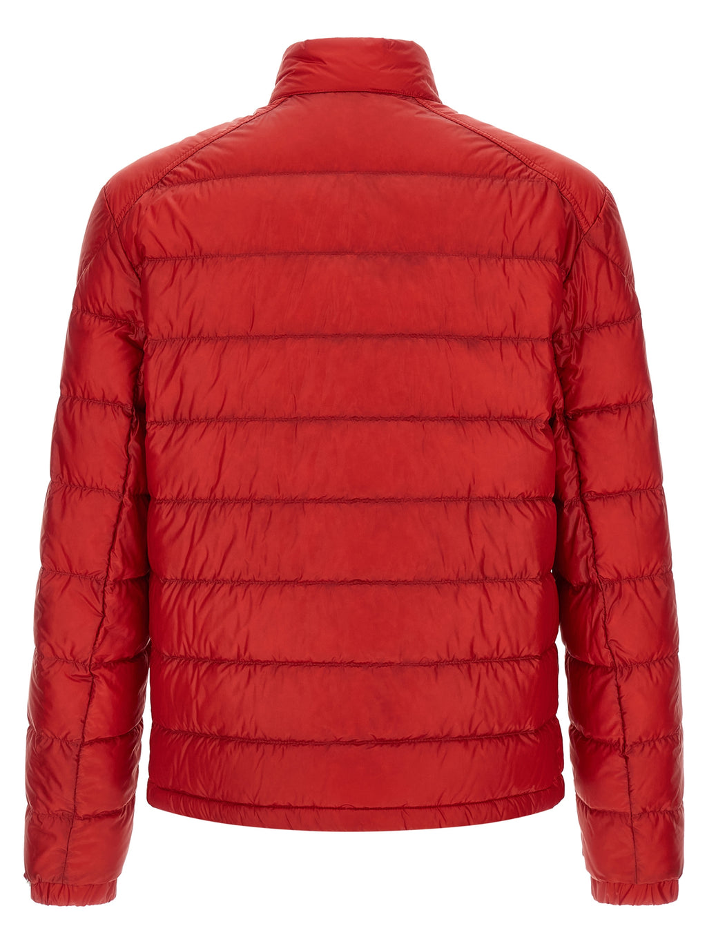 Red Polyamide Full-Length Jacket