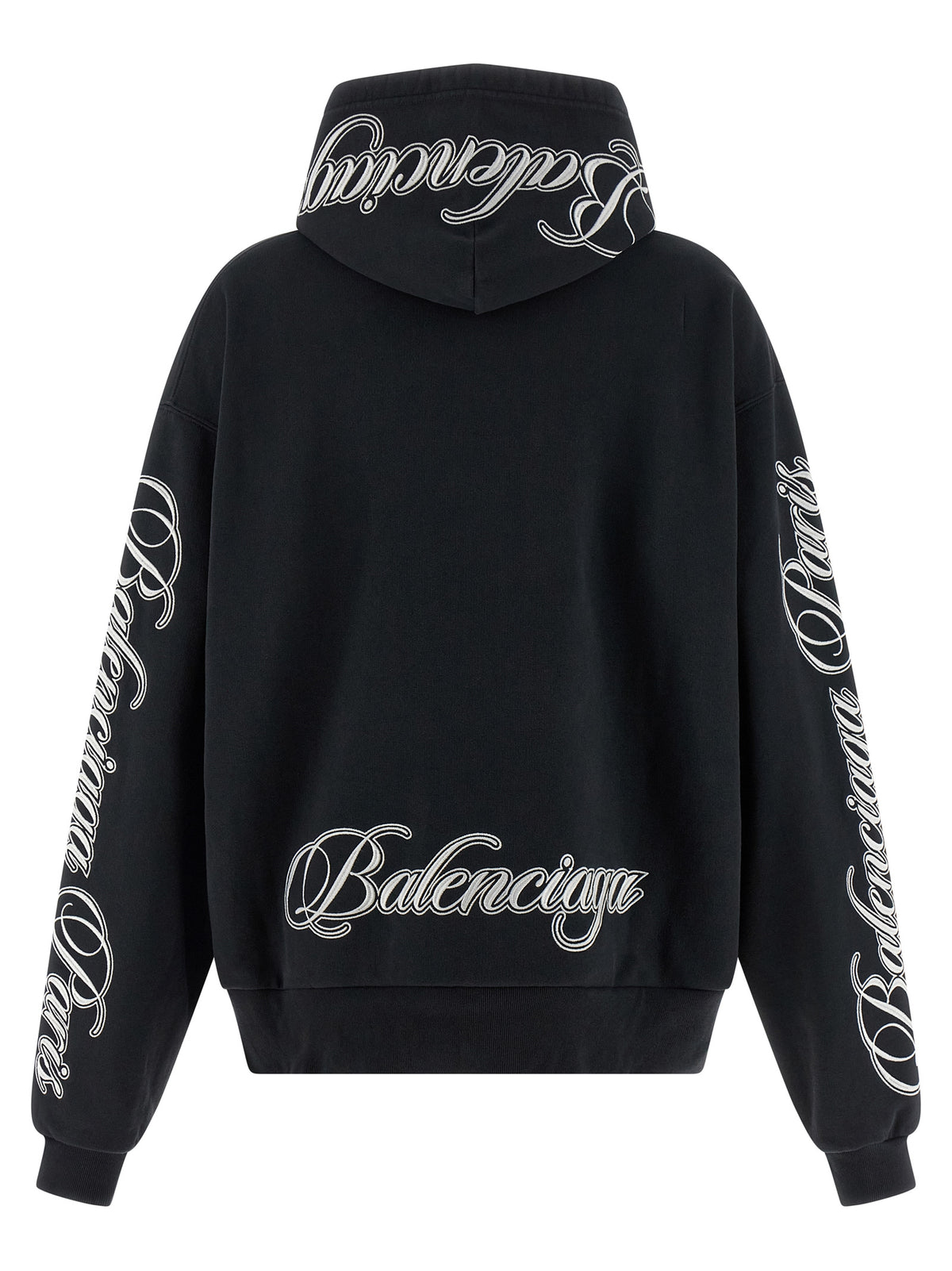 Black Cotton Hoodie